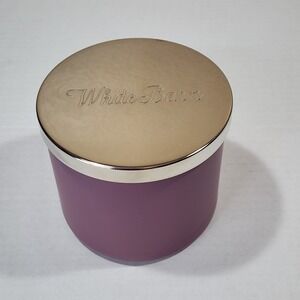 White Barn Candle 3-Wick Scented Wine Cellar 14.5 oz Soy Purple Glass Jar BBW